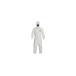 PROGARD™ PREMIUM HEAVY-DUTY BREATHABLE WHITE SMS COVERALLS WITH ATTACHED HOOD