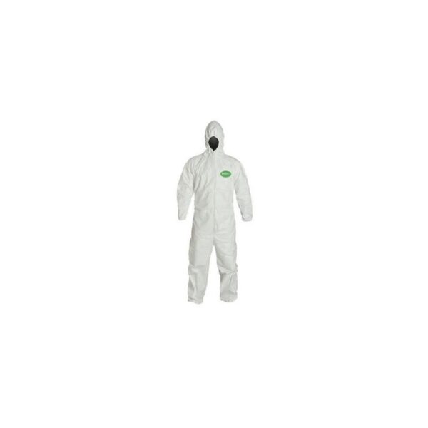 PROGARD™ PREMIUM HEAVY-DUTY BREATHABLE WHITE SMS COVERALLS WITH ATTACHED HOOD