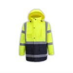 CLASS 3 HIGH VIZ YELLOW RAIN PARKA