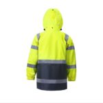 CLASS 3 HIGH VIZ YELLOW RAIN PARKA