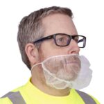 DISPOSABLE WHITE POLYPROPYLENE BEARD COVER