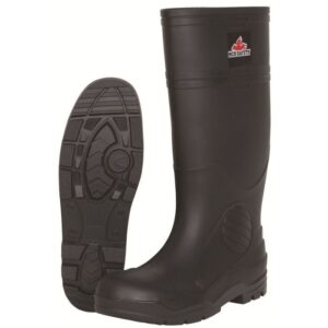 16" BLACK PVC W/ POLYESTER LINER 100% WATERPROOF BOOTS PLAIN TOE