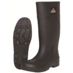 16" BLACK PVC W/ POLYESTER LINER 100% WATERPROOF BOOTS PLAIN TOE