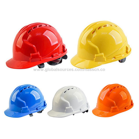 Suspension Hard Hat, Construction Hard Hat for Safety, with Cotton Brow Pad, Vents, and Flexible Attachment Points