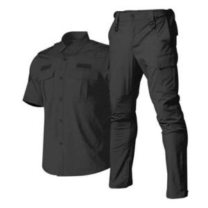 Custom design Short Sleeve Shirt Cargo Pants suit sets Work Wear tactical clothing