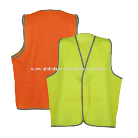 100% polyester tricot day safety vest for AN/NZS 1906.4:2010