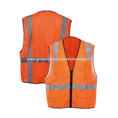 100% polyester mesh day and night safety vest for ANS/ISEA 107-2010