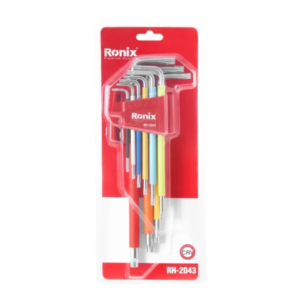 Mult Color Extra Long Arm Torx Key Set (9pcs)