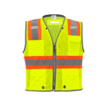 FROGWEAR® HV MESH POLYESTER SURVEYORS SAFETY VEST - GLO-067