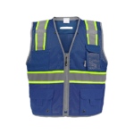 FROGWEAR® HV BLUE ENHANCED VISIBILITY SURVEYORS SAFETY VEST