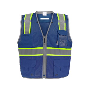 FROGWEAR® HV BLUE ENHANCED VISIBILITY SURVEYORS SAFETY VEST