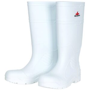 16IN WHITE WP PVC BOOTS, PLAIN TOE