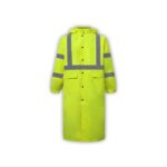 CLASS 3 HI-VIZ YELLOW KNEE-LENGTH RAIN COAT