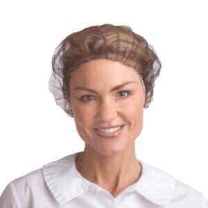 DISPOSABLE WHITE NYLON HAIR NETS 24"
