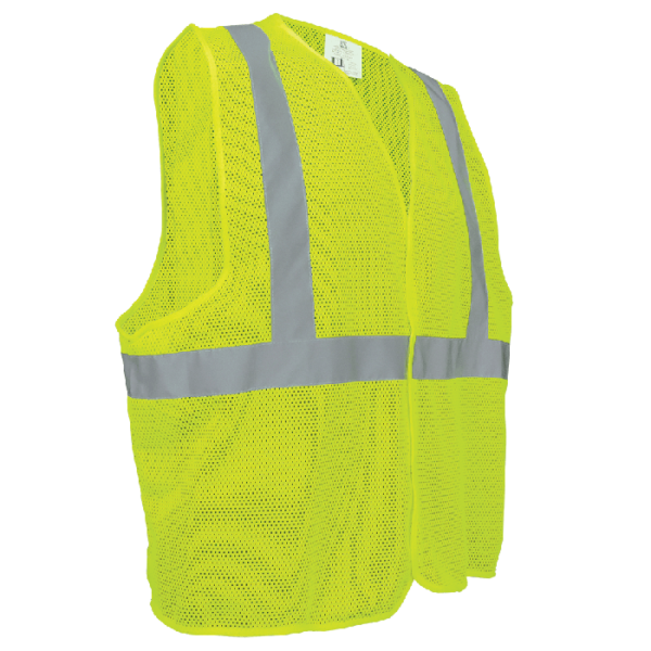 FROGWEAR® HV HIGH-VISIBILITY LIGHTWEIGHT MESH POLYESTER SAFETY VEST