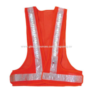 Safety Vest, 100% polyester mesh LED