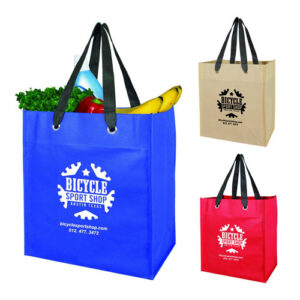 Reusable Non-woven Shopping Bags with Grommets Reinforced Handle