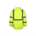 CLASS 3 WATER REPELLENT HIGH VIZ YELLOW RAIN JACKET