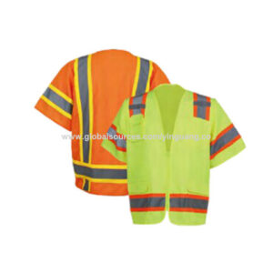 100% polyester mesh day and night safety vest for ANS/ISEA 107-2010