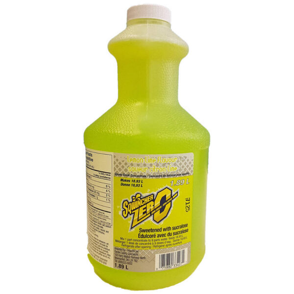 THIRST QUENCHER, LIQUID CONCENTRATE, LEMON-LIME ZERO, 64 OZ