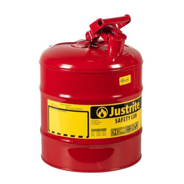 RED 5-GAL TYPE 1 STEEL SAFETY CAN