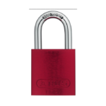 ABUS 74/40 RED INSULATED ALUMINUM PADLOCK - KEYED DIFFERENT