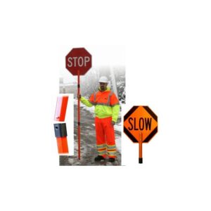 PADDLE SIGN HI-INTE REFL. STOP/SLOW 24"