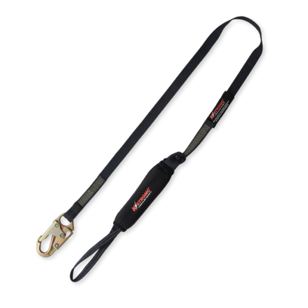 6' ALUMINUM TWIN-LEG SRL WITH DUAL STEEL REBAR HOOKS & WEBBING LIFELINE - CLASS 1