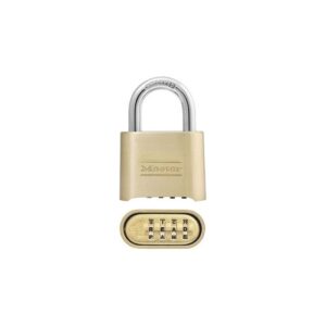 RESETTABLE SOLID BRASS COMBINATION LOCK WITH 1-INCH SHACKLE