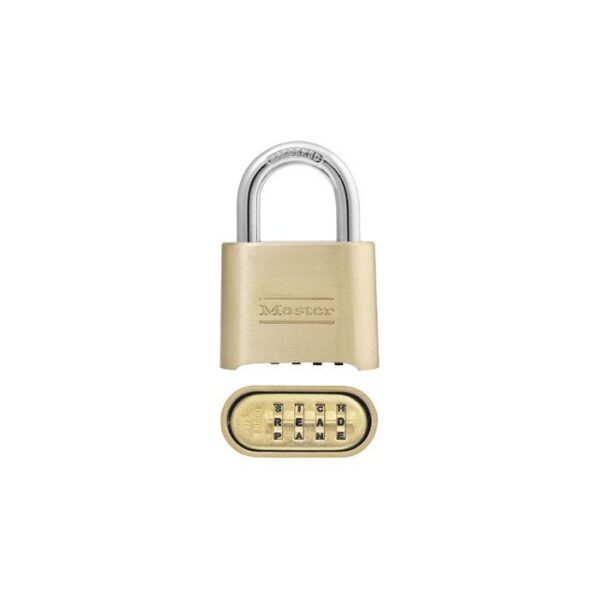 RESETTABLE SOLID BRASS COMBINATION LOCK WITH 1-INCH SHACKLE