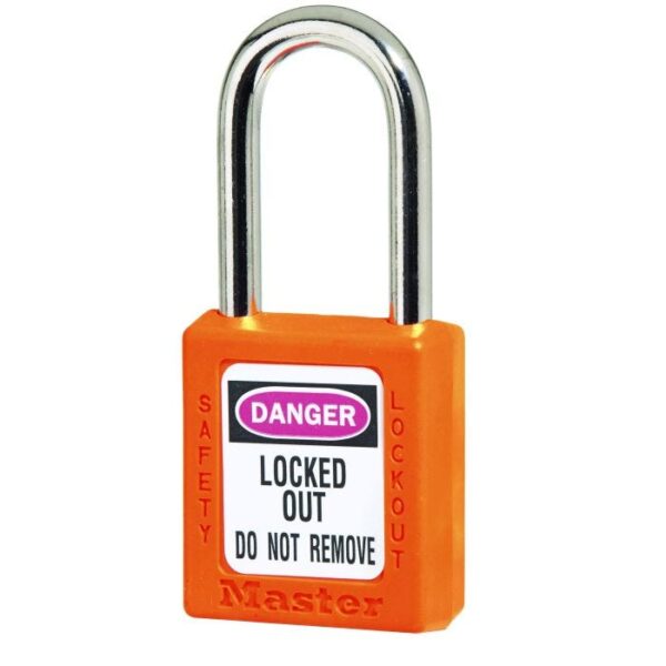 MASTER LOCK® NO. 410 ZENEX™ THERMOPLASTIC SAFETY PADLOCK, KEYED DIFFERENT