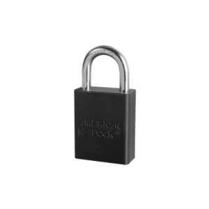 AMERICAN LOCK NO. A1105 ANODIZED ALUMINUM PADLOCK, KEYED ALIKE - BLACK