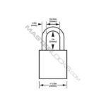 AMERICAN LOCK NO. A1105 ANODIZED ALUMINUM PADLOCK, KEYED ALIKE - RED