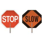 PADDLE SIGN NON-REFLECT STOP/SLOW 24"