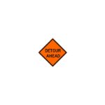 ROLL-UP SIGN 48" DETOUR AHEAD LEGEND