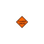 ROLL-UP SIGN 48" FLAGGER AHEAD LEGEND