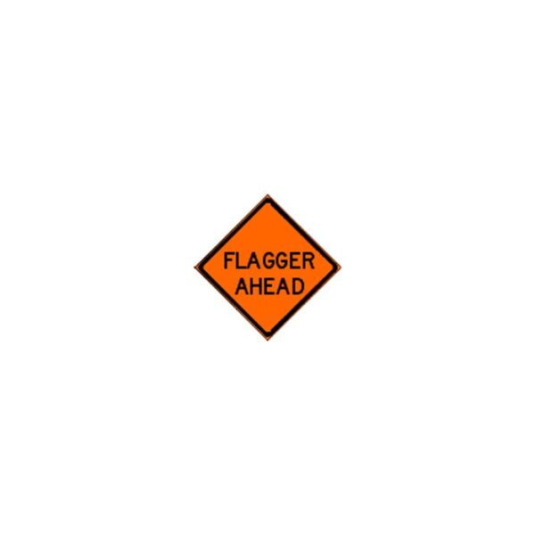 ROLL-UP SIGN 48" FLAGGER AHEAD LEGEND