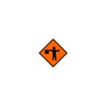 ROLL-UP SIGN 48" FLAGGER SYMBOL
