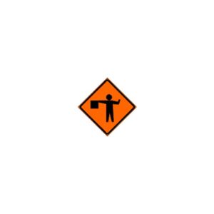ROLL-UP SIGN 48" FLAGGER SYMBOL