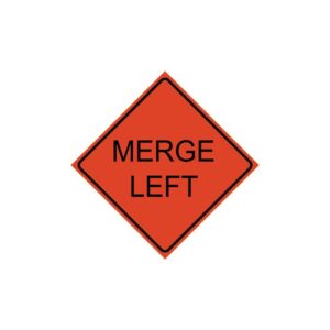 ROLL-UP SIGN 48" MERGE LEFT LEGEND