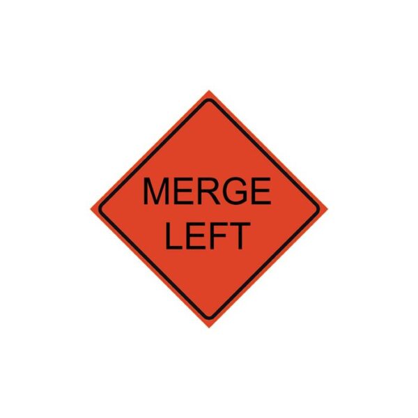 ROLL-UP SIGN 48" MERGE LEFT LEGEND