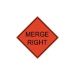 ROLL-UP SIGN 48" MERGE RIGHT LEGEND