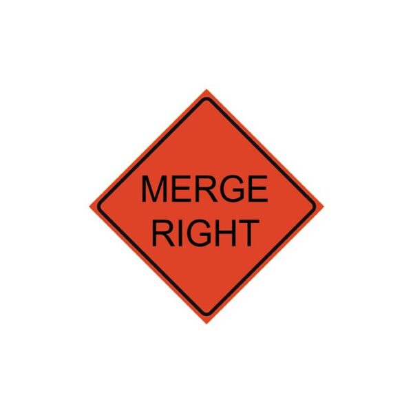 ROLL-UP SIGN 48" MERGE RIGHT LEGEND