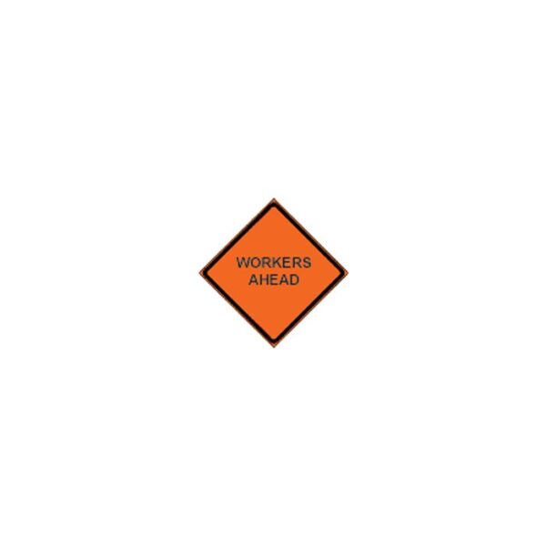 ROLL-UP SIGN 48" WORKERS AHEAD-LEGEND
