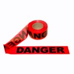 BARRICADE TAPE "DANGER" RED 3"X1000'