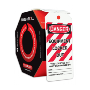 DANGER EQUIPMENT LOCKED OUT" TAGS 100/RL